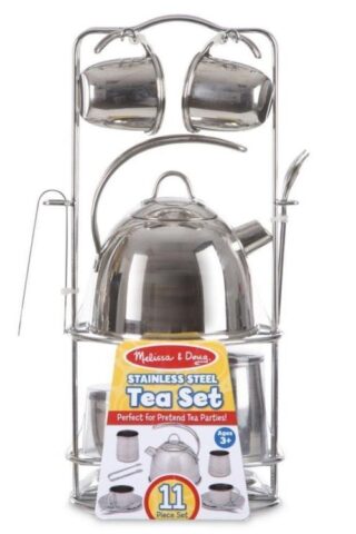 000772042512 Pretend Play Stainless Steel Tea Set