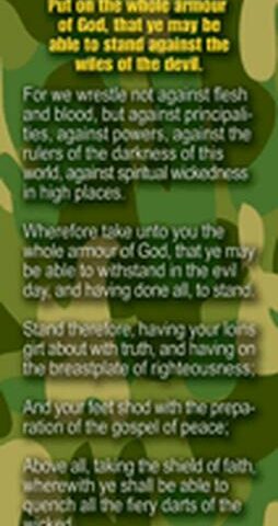 042516160069 Be Strong Armor Of God Bookmarks