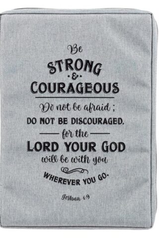 1220000131729 Be Strong And Courageous Poly Canvas Value