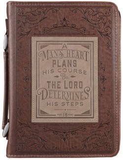 1220000134072 Mans Heart Classic Bible Cover Medium Proverbs 16:9