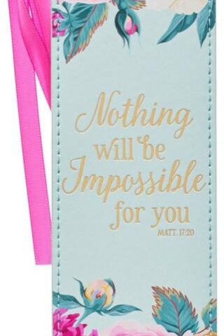 1220000138704 Nothing Will Be Impossible Pink Floral Faux Leather