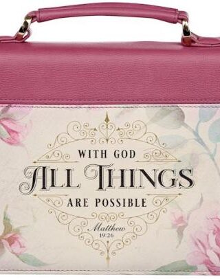 1220000139176 With God All Things Are Possible Dusty Rose Floral