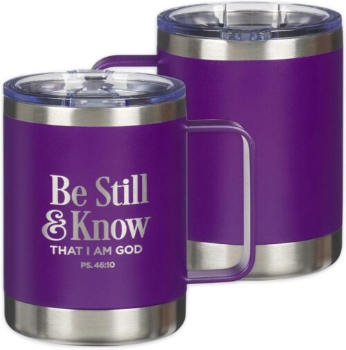 1220000324992 Be Still And Know Stainless Camp Style Mug Ps 46:10