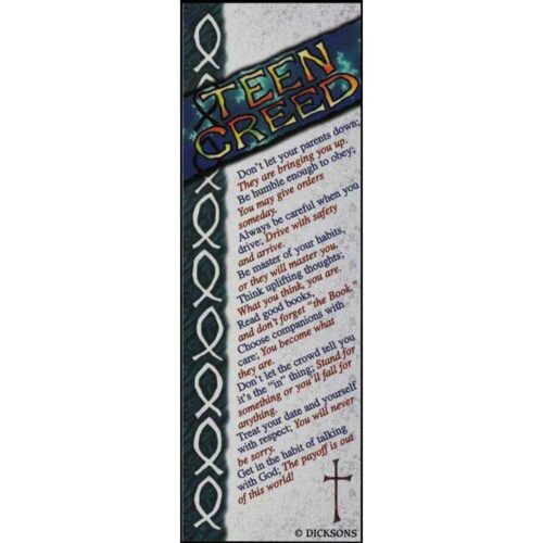 603799167956 Teen Creed Bookmarks