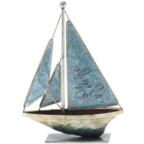 603799516396 Be Still And Know Mini Sailboat