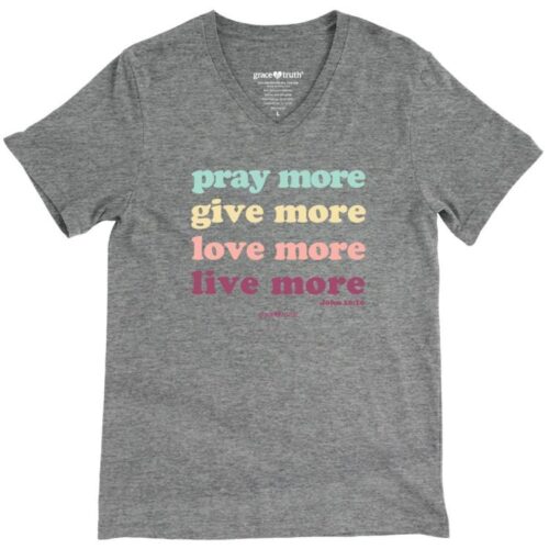 612978550052 Grace And Truth Live More V Neck (Small T-Shirt)