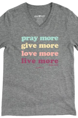 612978550083 Grace And Truth Live More V Neck (XL T-Shirt)