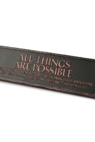 667665115830 All Things Are Possible Desktop Reminder Plaque