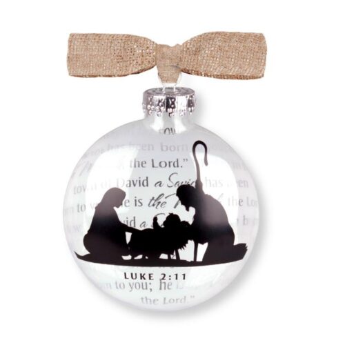 667665126560 Holy Family Nativity Glass Ball (Ornament)