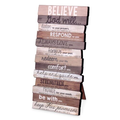 667665450184 Believe God Will (Plaque)