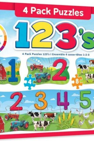 705988118104 Educational 4 Pack 1 2 3s On The Farm (Puzzle)