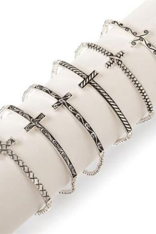 780932496545 Thin Texture Cross (Bracelet/Wristband)