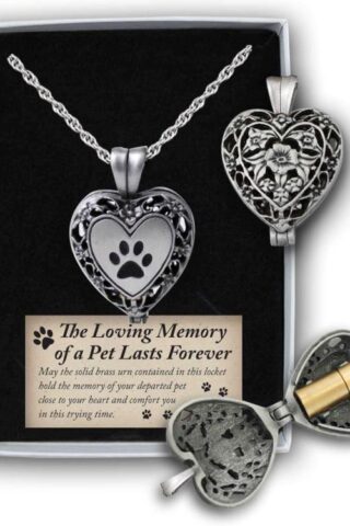 785525277464 Paw Print Memorial Locket