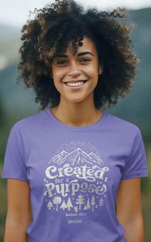 612978643341 Created For A Purpose (Medium T-Shirt)