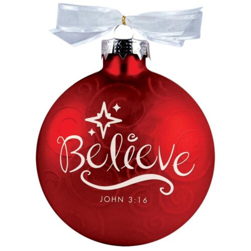 667665127666 Believe Swirl Glass Ball (Ornament)