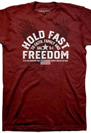 612978645253 Hold Fast Freedom Eagle Crest (Small T-Shirt)