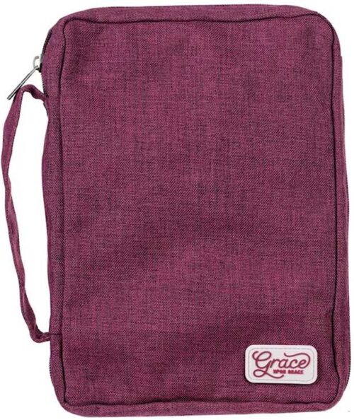 1220000320598 Value Poly-canvas Bible Cover Case for Women: Grace Upon Grace - John 1:16 Inspi