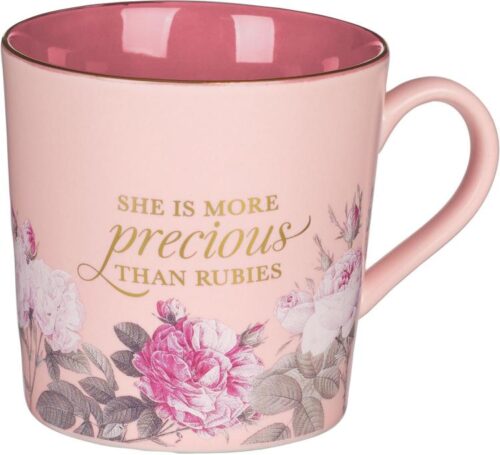 1220000322950 Ceramic Novelty Scripture Coffee & Tea Mug for Women: More Precious than Rubies