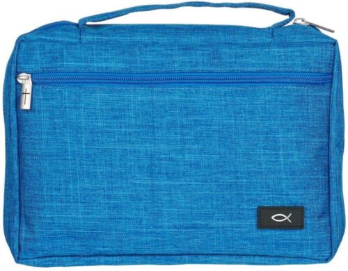 1220000323407 Polyester Bible Cover for Men & Women w/ Jesus Fish Patch