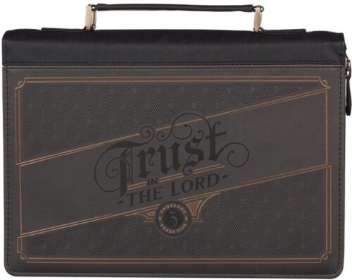 1220000326354 Classic Premium Vegan Leather Inspirational Bible Cover for Men & Women: Trust i