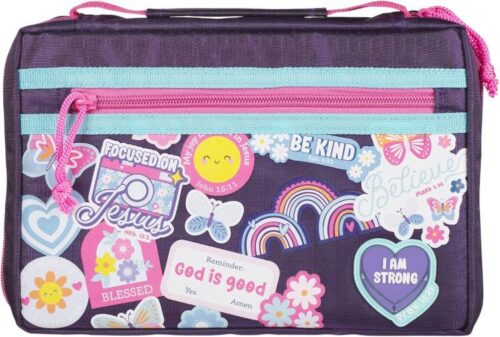 6006937170599 Fashion Polyester Bible Cover for Boys & Girls: Be Strong Inspirational Scriptur
