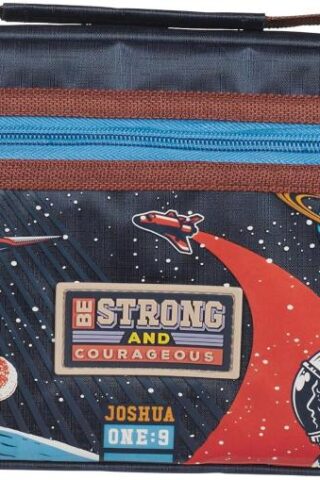 6006937170674 Fashion Polyester Bible Cover for Boys & Girls: Be Strong Inspirational Scriptur