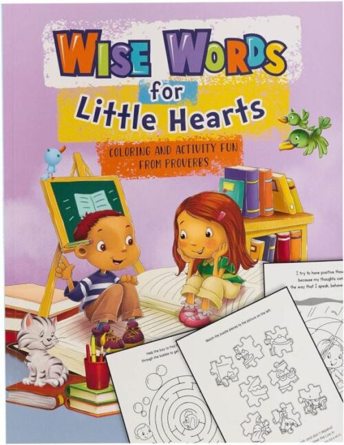 9781432133276 Wise Words for Little Hearts Coloring Book and Activity Fun Book From Proverbs