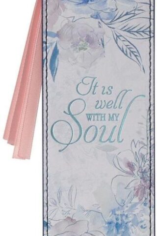 6006937151291 Faux Leather Bookmark: It Is Well With My Soul Hymn