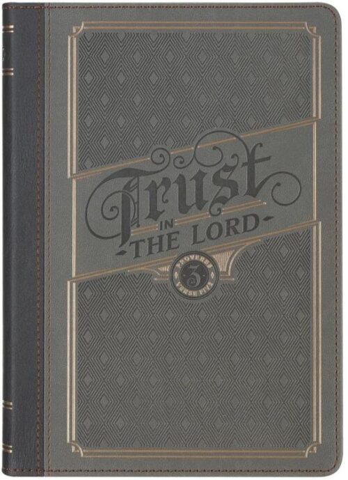 9781639526963 Trust In The Lord Charcoal Faux Leather Classic Journal Proverbs 3:5
