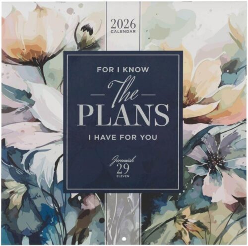 9781639527786 Large Inspirational Wall Calendar for Women: Know the Plans Encouraging Bible Ve