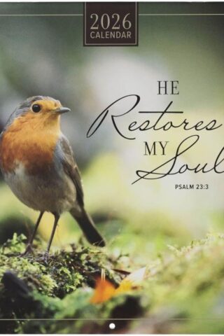 9781639527823 Large Inspirational Wall Calendar for Men & Women: Restore My Soul Encouraging B