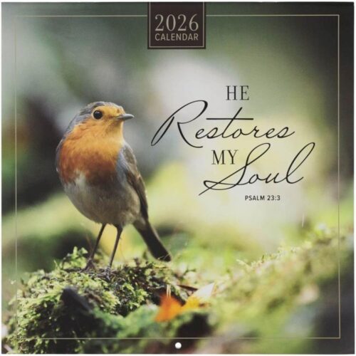 9781639527823 Large Inspirational Wall Calendar for Men & Women: Restore My Soul Encouraging B