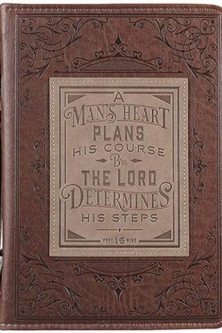 1220000134072 Men's Classic Bible Cover A Mans Heart Proverbs 16:9