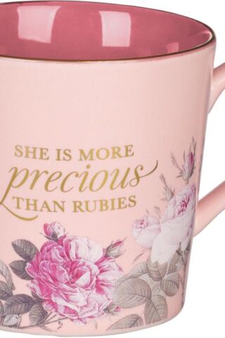 1220000322950 Ceramic Novelty Scripture Coffee & Tea Mug for Women: More Precious than Rubies
