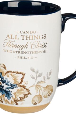 1220000324398 Large Ceramic Coffee & Tea Scripture Mug for Women: All Things Through Christ En