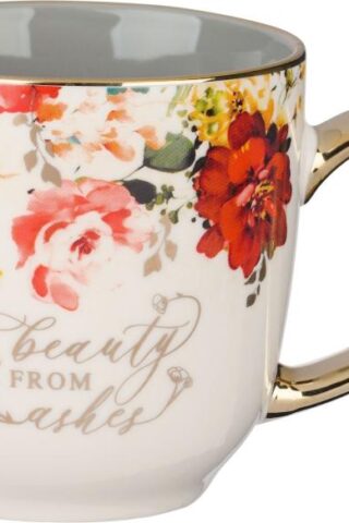 6006937153073 Inspirational Scripture Ceramic Coffee & Tea Mug w/Gold for Women: Beauty from A