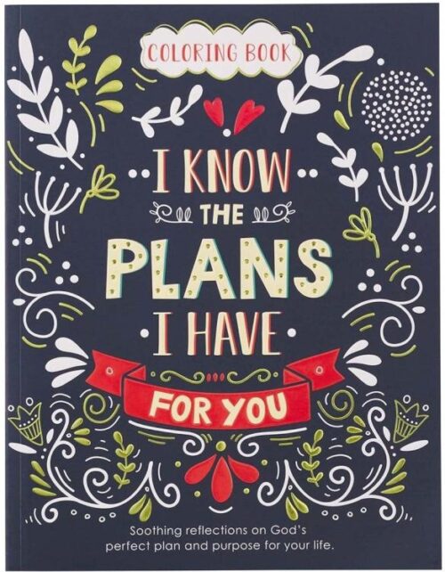 9781432133283 For I Know The Plans I Have For You Coloring Book for Adults Soothing Reflection