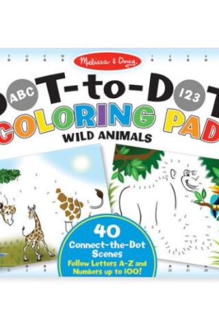 000772091046 ABC 123 Dot-To-Dot Wild Animals Coloring Pad
