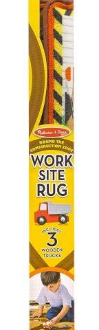 000772094078 Round The Construction Zone Work Site Rug With Vehicles