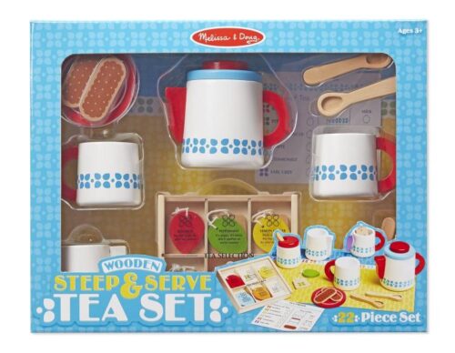 000772098434 Wooden Steep And Serve Tea Set