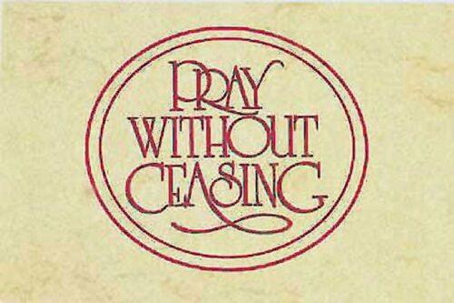 0687334942 Pray Without Ceasing Prayer Request Cards