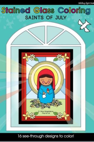 0850022924019 Stained Glass Coloring Saints Of July