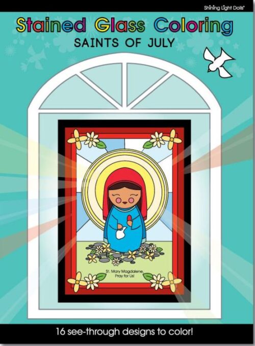 0850022924019 Stained Glass Coloring Saints Of July