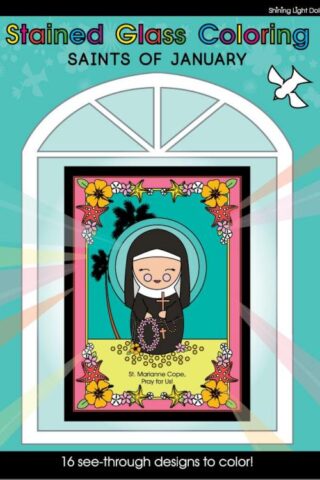 0854386004950 Stained Glass Coloring Saints Of January
