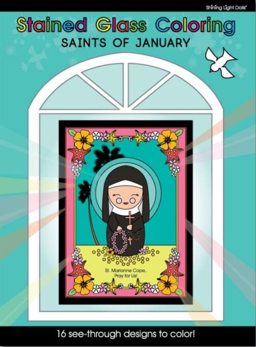 0854386004950 Stained Glass Coloring Saints Of January