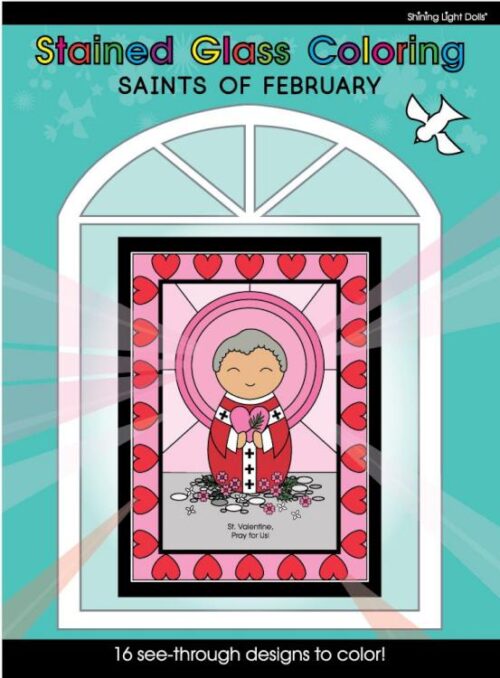 0854386004967 Stained Glass Coloring Saints Of February
