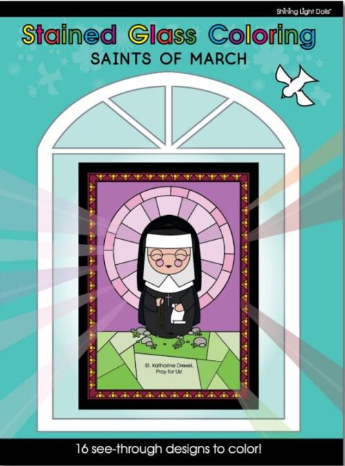 0854386004974 Stained Glass Coloring Saints Of March