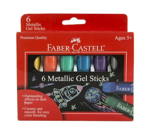 092633703106 Faber Castell Metallic Gel Sticks 6 Pack