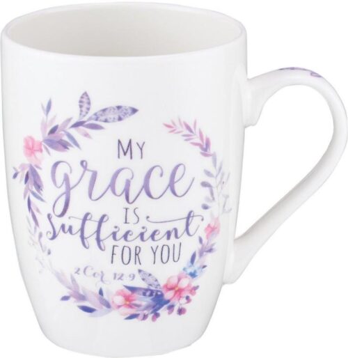 1220000130869 Encouraging Ceramic Coffee & Tea Scripture Mug for Women: My Grace Is Sufficient