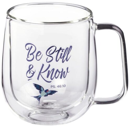 1220000137431 Be Still And Know Double Walled Glass Psalm 46:10